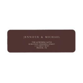 Chocolate Brown trouwt trouwadres maaien Etiket