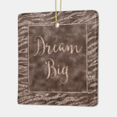 Chocolate Brown Zebra Glitter Dream Keramisch Ornament (Links)