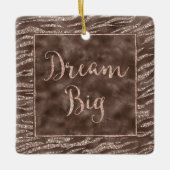 Chocolate Brown Zebra Glitter Dream Keramisch Ornament (Voorkant)