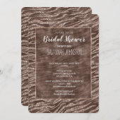 Chocolate Brown Zebra Glitter vrijgezellenfeest Kaart (Voorkant / Achterkant)