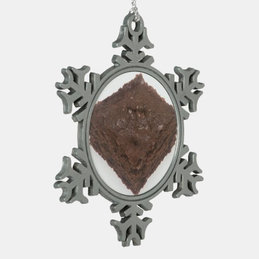 Chocolate Brownie Tin Sneeuwvlok Ornament (Links)