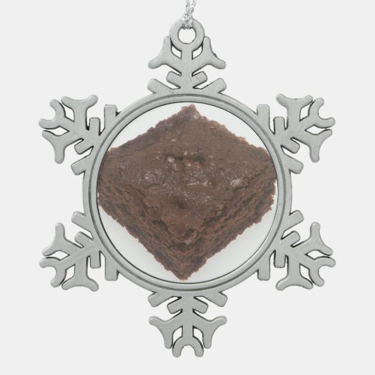 Chocolate Brownie Tin Sneeuwvlok Ornament (Voorkant)