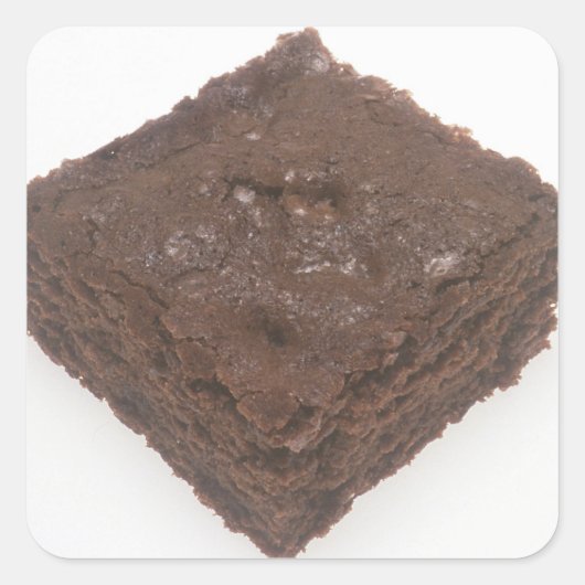 Chocolate Brownie Vierkante Sticker (Voorkant)