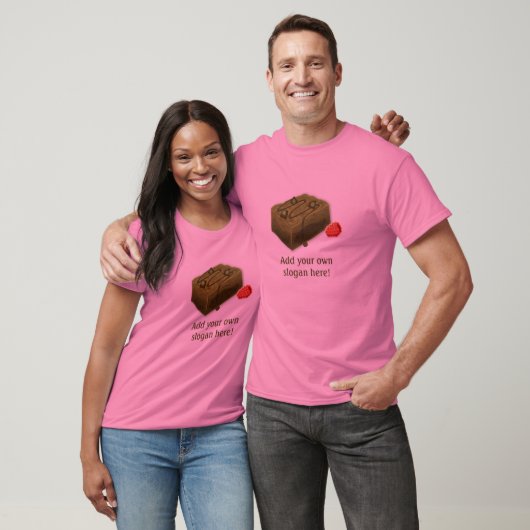 Chocolate Brownies Cake Shop custom slogan T-shirt (Unisex)