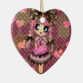 Chocolate Bubbles Kawaii Sweet Lolita PinkyP Keramisch Ornament (Rechts)