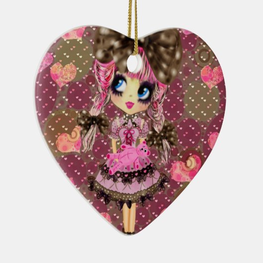 Chocolate Bubbles Kawaii Sweet Lolita PinkyP Keramisch Ornament (Rechts)