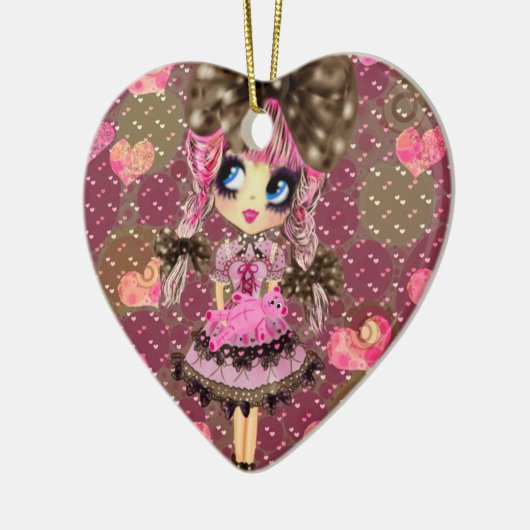 Chocolate Bubbles Kawaii Sweet Lolita PinkyP Keramisch Ornament (Links)