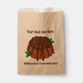 Chocolate Bundt Cake met Kersthulstakje toevoegen  Bedankzakje (Voorkant)