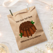 Chocolate Bundt Cake met Kerstmis Voeg Holly tekst Bedankzakje (Geknipt)