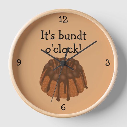 Chocolate Bundt O'Clock cake themed custom keuken (Voorkant)