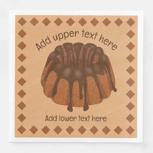 Chocolate Bundt Sponge Ring Shape Cake - eigen tek Servet (Voorkant)