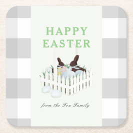 Chocolate Bunnies Eggs Paaspapier Onderzetter