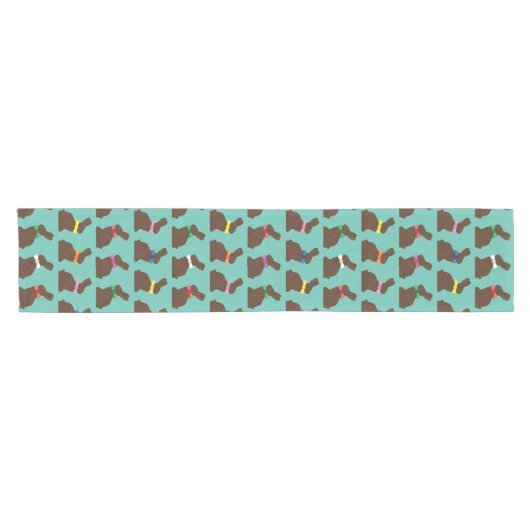 Chocolate Bunnies Table Runner Korte Tafelloper (Horizontaal)