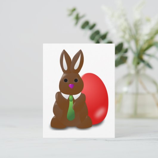 Chocolate Bunny Briefkaart (Staand voorkant)