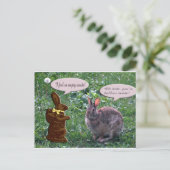 Chocolate Bunny Briefkaart (Staand voorkant)