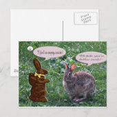 Chocolate Bunny Briefkaart (Voorkant / Achterkant)