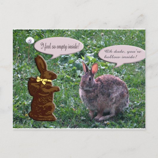 Chocolate Bunny Briefkaart (Voorkant)