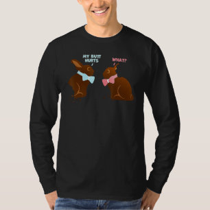 Chocolate Bunny Easter Basket Funny Tiener mijn ta T-shirt