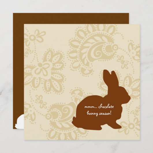 Chocolate Bunny Kaart (Voorkant / Achterkant)