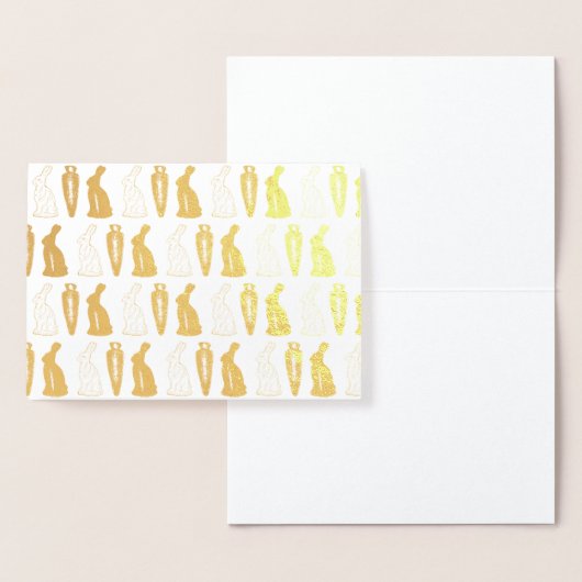 Chocolate Bunny Rabbit Carrot Easter Snoep Bunnies Folie Kaarten (Display)