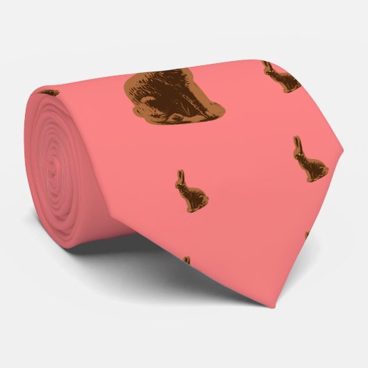 Chocolate Bunny Rabbit Stropdas (Opgerold)