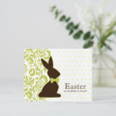 Chocolate Bunny-uitnodigingen Kaart (Staand voorkant)