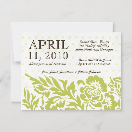 Chocolate Bunny-uitnodigingen Kaart (Achterkant)