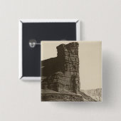 Chocolate Butte, Paria Creek, Arizona Vierkante Button 5,1 Cm (Voorkant /achterkant)