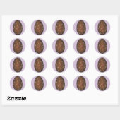 Chocolate Butterroompoladot paaseieren Snoep Ronde Sticker (Vel)