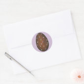 Chocolate Butterroompoladot paaseieren Snoep Ronde Sticker (Envelop)