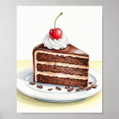 Chocolate Cake Art Print (Voorkant)