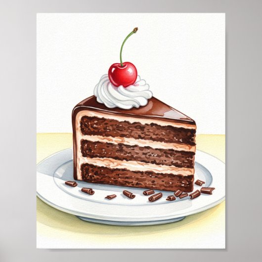 Chocolate Cake Art Print (Voorkant)