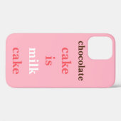 Chocolate Cake is Melk Cake Case-Mate iPhone Hoesj Case (Achterkant (horizontaal))