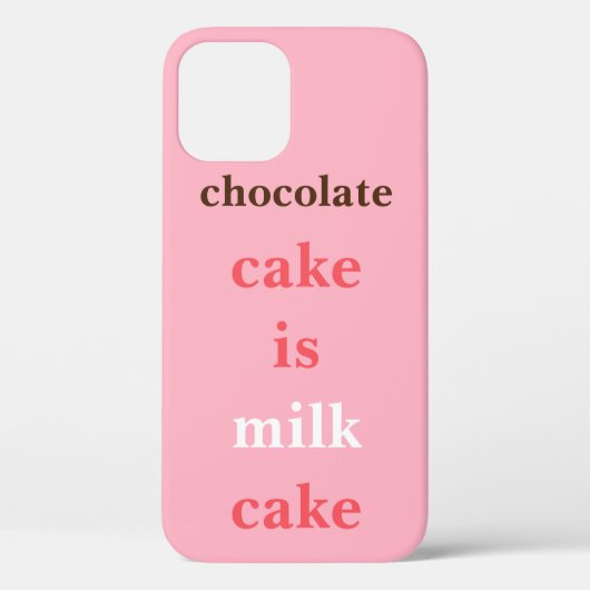 Chocolate Cake is Melk Cake Case-Mate iPhone Hoesj Case (Achterkant)