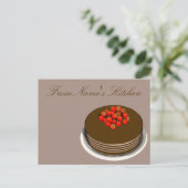Chocolate Cake Recept Kaart (Staand voorkant)