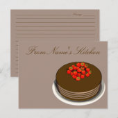 Chocolate Cake Recept Kaart (Voorkant / Achterkant)