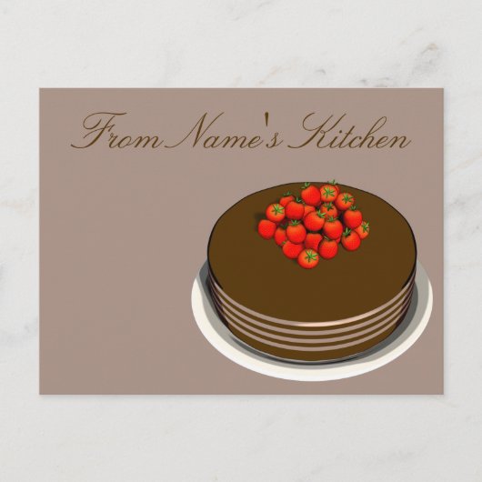 Chocolate Cake Recept Kaart (Voorkant)