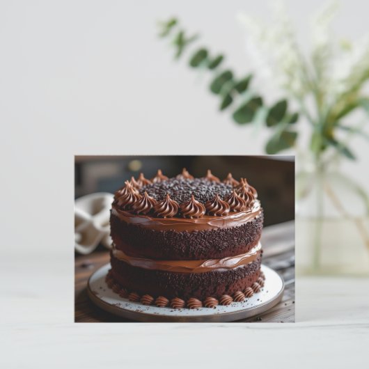 Chocolate Cake Recipe Briefkaart (Staand voorkant)