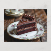 Chocolate Cake Recipe Card Feestdagenkaart (Voorkant)