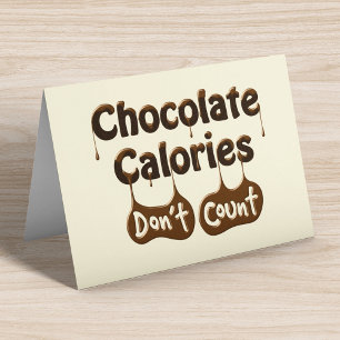 Chocolate Calories graven geen grappige Birthday K Kaart