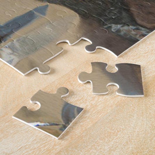 Chocolate Candy Bar in Foil Wrapper Legpuzzel (Zijkant)