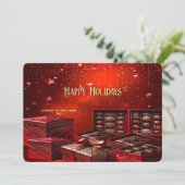 Chocolate Candy Christmas Holiday Card Feestdagenkaart (Staand voorkant)