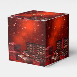 Chocolate Candy Christmas Holiday Favor Box Bedankdoosjes