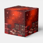 Chocolate Candy Christmas Holiday Favor Box Bedankdoosjes (Achterkant)