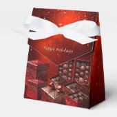 Chocolate Candy Christmas Holiday Gift Box Bedankdoosjes (Voorkant Zijde)