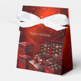 Chocolate Candy Christmas Holiday Gift Box Bedankdoosjes