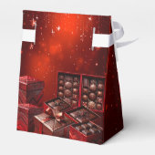 Chocolate Candy Christmas Holiday Gift Box Bedankdoosjes (Achterkant)