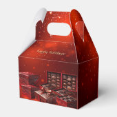 Chocolate Candy Christmas Holiday Gift Box Bedankdoosjes (Achterkant)