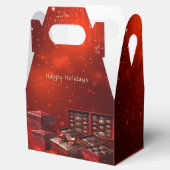 Chocolate Candy Christmas Holiday Gift Box Bedankdoosjes (Geopend)