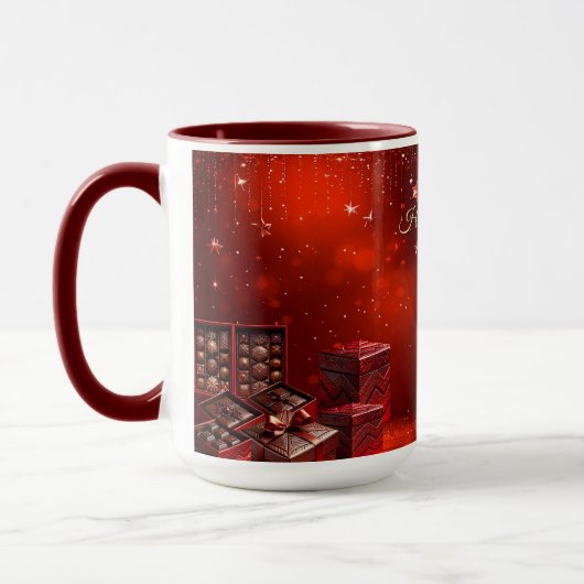Chocolate Candy Christmas Holiday Mug Mok (Links)
